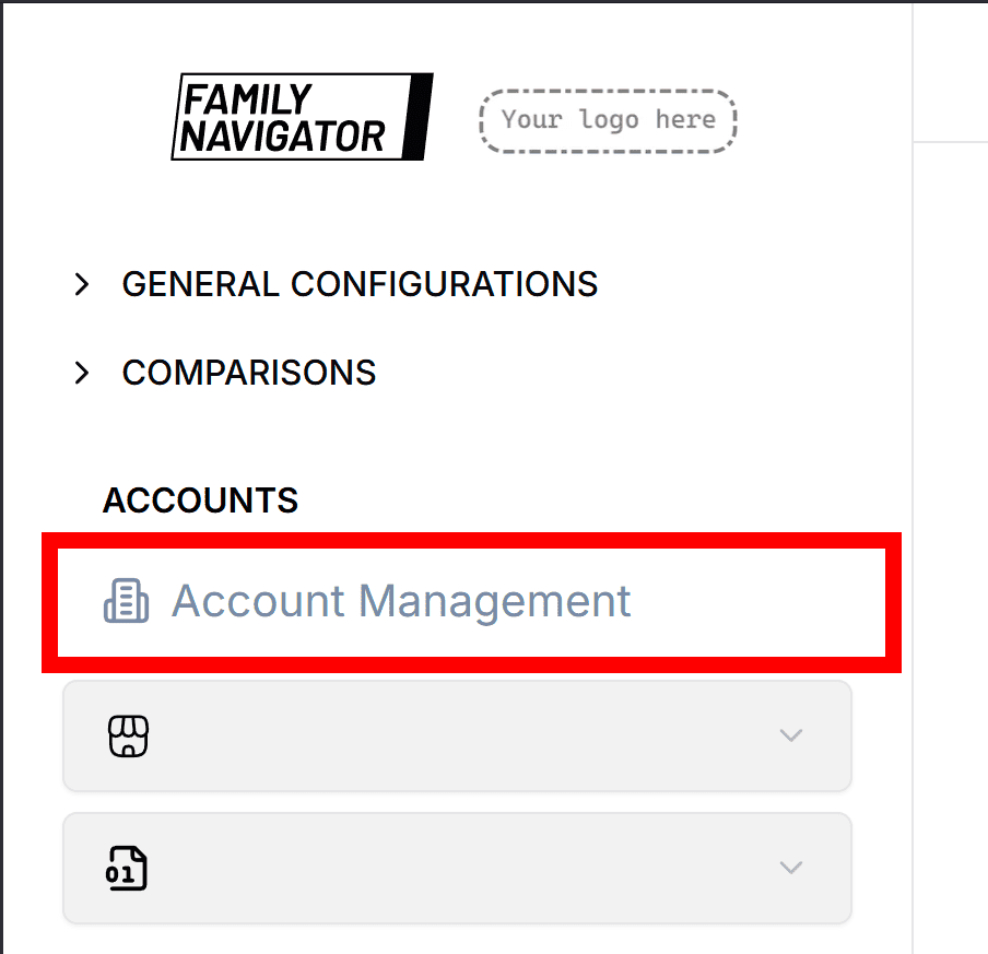 Account Management page