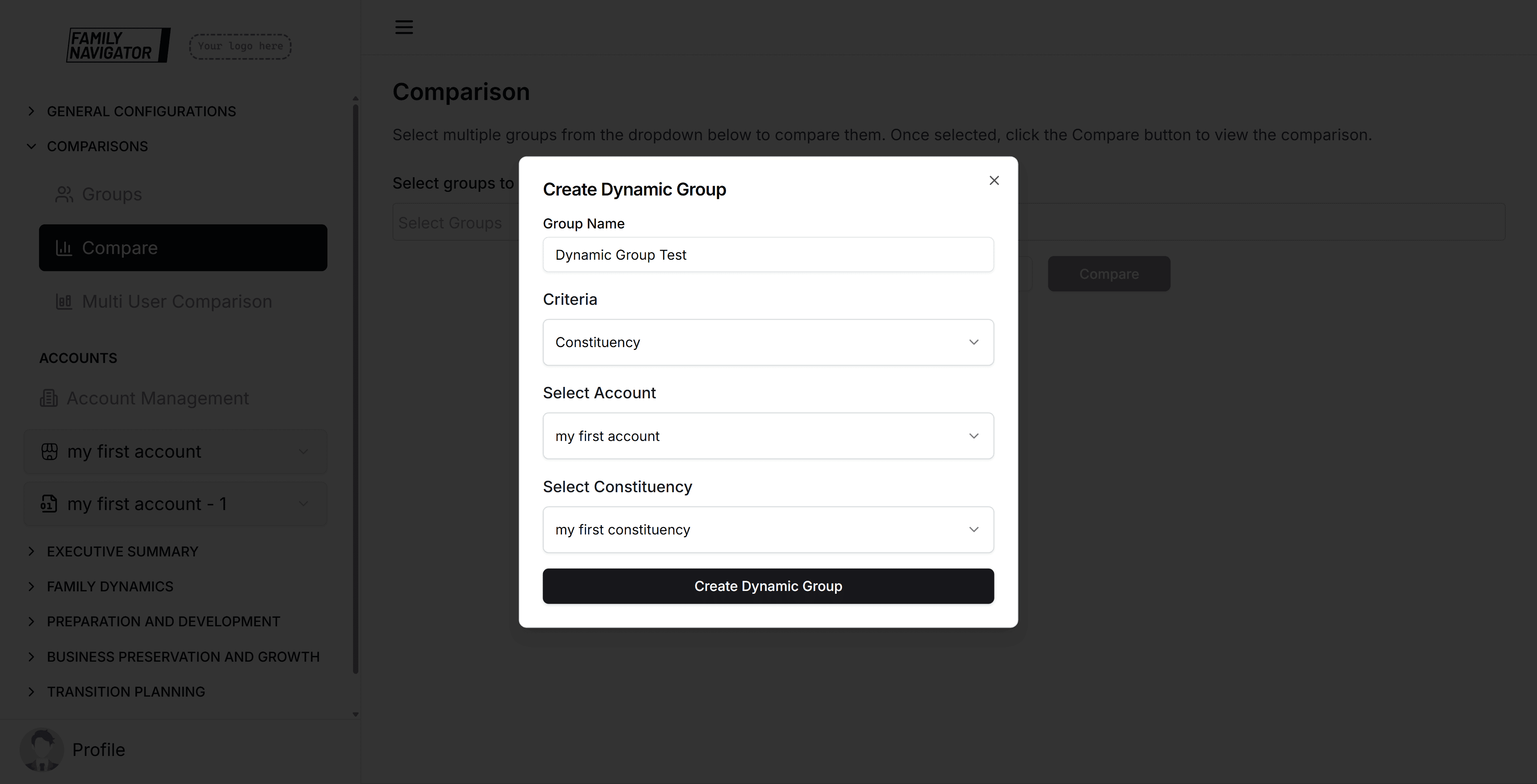 Constituency selection flow