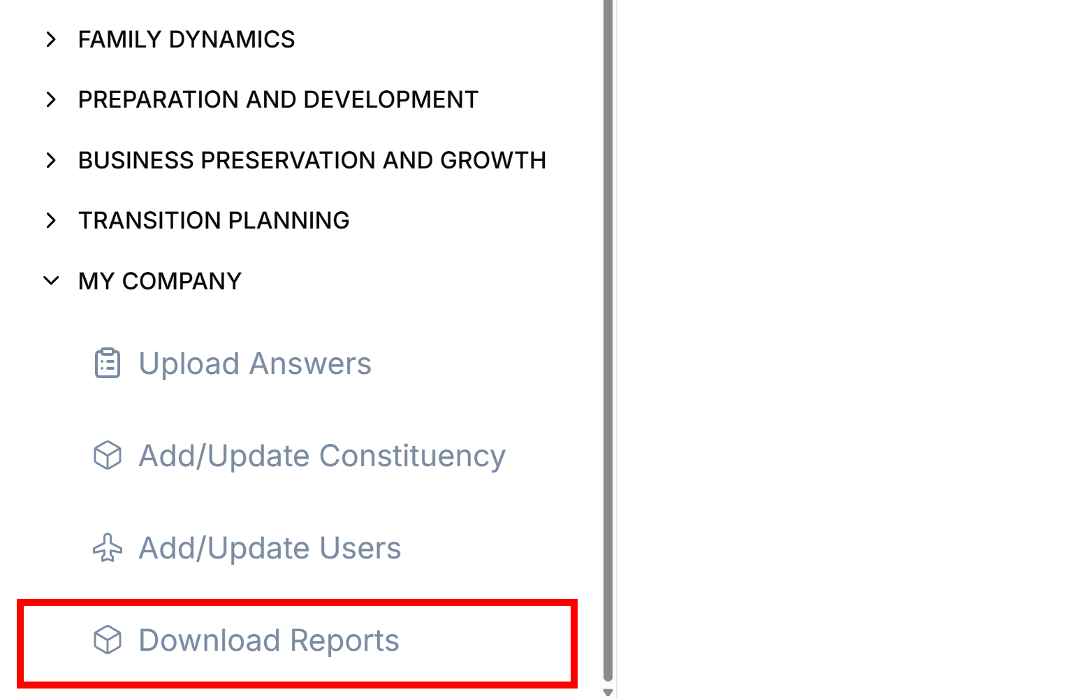 Download Report button