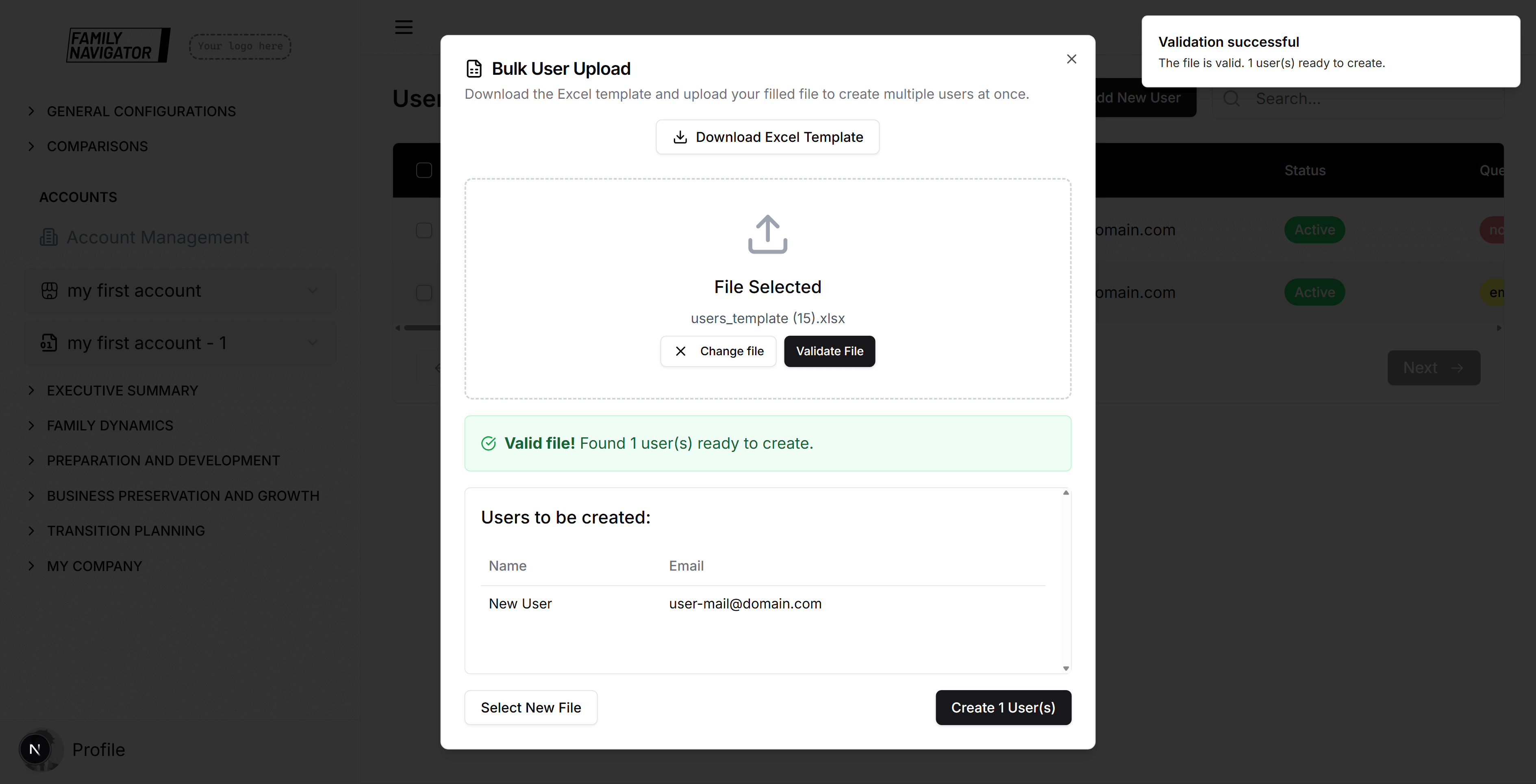 Bulk upload completed